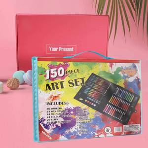 Ensemble de peinture et de dessin pour enfants de 68 pièces avec crayons, pastels à l'huile, marqueurs d'aquarelle, crayons de couleur, outils pour garçons et filles, cadeau - Product Image 6
