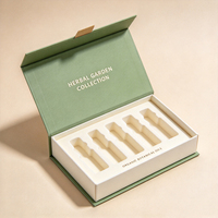 Boîte en carton kraft imprimée avec logo personnalisé, vide, pour emballage de flacons de parfum ou d'huiles essentielles