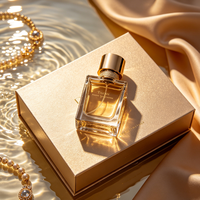 Kit de flacons de parfum en verre haut de gamme avec boîte en carton enveloppée de papier artistique pour la présentation de parfums et les événements de lancement de produits