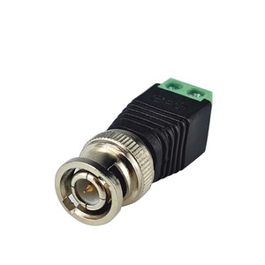 Conector BNC hembra a bloque de terminales de 2 pines para montaje en panel, aislamiento verde, 6 mm de diámetro - Product Image 1