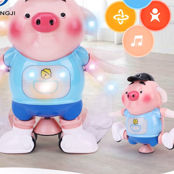 Wholesale Funny Electronic Animal Toy SL-BK012 - Cute Plastic Pig with Light Music | Dongguan Songli