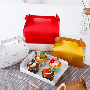 Scatola Regalo Rettangolare in Cartone Bianco Ecologico con Logo Personalizzato, Manico e Stampa a Caldo <span class=keywords><strong>per</strong></span> Pane - Product Image 3