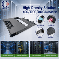 Kexint 1U High Density 144 Core MTP MPO to LC Fiber Optic Patch Panel, Slide-Out Type Rack Mount ODF for Data Center Cabling