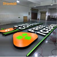 Letrero Publicitario con Logotipo Personalizado, Diseño de Letrero para Tienda, Letrero Abierto con Logotipo, Letrero 3D para Negocios, Letrero LED para Exteriores con Letras en Canal
