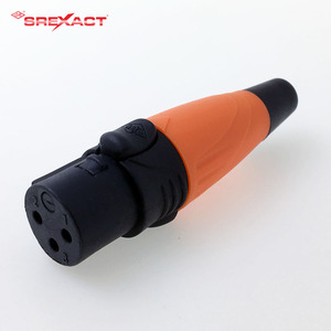 Economic Installation Type Female XLR <b>Audio</b> <b>Cable</b> Connector Plug with Brass Contacts <b>and</b> Nylon Housing - Product Image 6