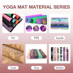 Tapete de Yoga Profesional Ecológico Antideslizante de PU y Caucho Natural con Línea de Alineación y Logotipo Personalizado, Fabricante Mayorista, Listo para Enviar - Product Image 3