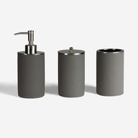 Ensemble d'accessoires de salle de bain en cuir de luxe moderne vendus séparément, distributeur de savon pour la décoration de la maison et de l'hôtel