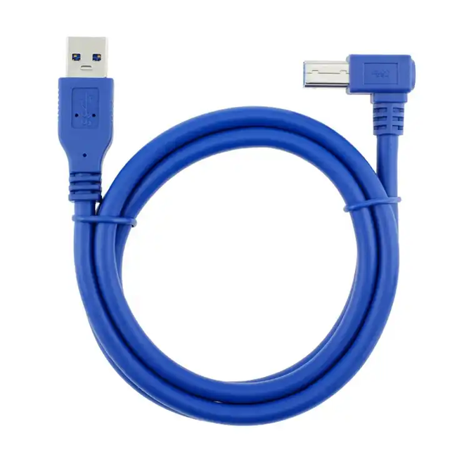 Mindpure 90 Degree Angle USB 3.0 Printer Cable Type A to B Male 5Gbps High Speed Data Sync Cord for Scanner Fax Machine Server
