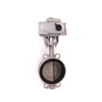 Harga Pabrik Katup Kupu-kupu Bermotor Besi CTB DN65 DN150 DN500 dengan Aktuator Listrik 24V 220V