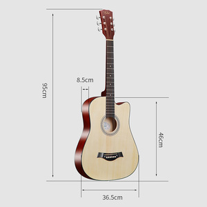توريد من المصنع مباشرة جديد 38 بوصة ألياف الكربون الغيتار الرقبة الشعبية الصوتية المبتدئين نموذج الممارسة - Product Image 3