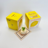 Boîte cadeau en papier alimentaire avec fenêtre transparente en PET et poignée de transport, logo personnalisé imprimé pour l'emballage de pâtisseries à emporter