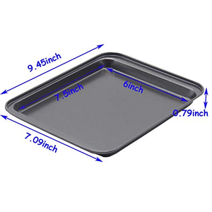 Plaque de cuisson rectangulaire en acier au carbone antiadhésive personnalisable, grise, épaisseur 0,6 mm, durable pour utilisation au four - Product Image 4
