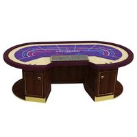Table de poker électronique de luxe pour 10 personnes YH avec machine de jeu, table de baccarat avec armoire de croupier