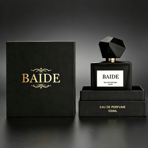 Nueva Botella de Perfume Árabe de Lujo, Negra, de Vidrio Transparente, Cuadrada, de 30ml, 50ml, 100ml, con Caja de Regalo - Product Image 2