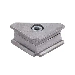 Conector fixo da liga de alumínio, conector fixo da suporte da segurança industrial 90 com furo da fixação