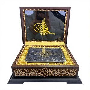 Sac en bois brodé en forme d'étoile pour le Coran, boîtes en bambou durables, code de stock 1119 - Product Image 1
