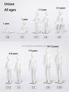 หุ่นเด็กโชว์เสื้อผ้าราคาถูก สีขาว แบบเต็มตัว ทำจากพลาสติก สำหรับเสื้อผ้าเด็ก - Product Image 2