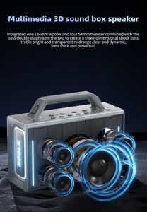 SODLK S1116 Altoparlante Portatile Wireless da 200W <span class=keywords><strong>con</strong></span> 2 Microfoni Wireless, Sistema PA RGB LED per <span class=keywords><strong>Karaoke</strong></span> e Feste all'Aperto - Product Image 4