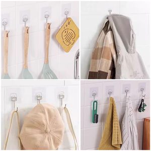 Crochet mural adhésif anti-chute sans perçage, sans trace, robuste, pour chambre, <span class=keywords><strong>porte</strong></span>-manteau, sacs, sacs à dos, arrière <span class=keywords><strong>de</strong></span> <span class=keywords><strong>porte</strong></span> - Product Image 4