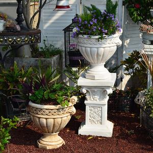 Jardinière en résine d'oxyde <span class=keywords><strong>de</strong></span> magnésium, grande <span class=keywords><strong>colonne</strong></span> romaine, <span class=keywords><strong>pot</strong></span> <span class=keywords><strong>de</strong></span> fleurs pour jardin européen, entrée <span class=keywords><strong>de</strong></span> villa, hall d'hôtel, décoration extérieure - Product Image 1