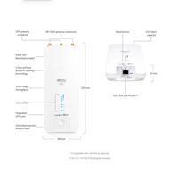 Pont réseau sans fil extérieur AirMAX Rocket Prism 5AC 5 GHz à large bande passante 450 Mbps RP-5AC-Gen2