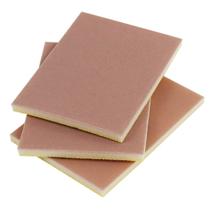 100*75*5mm bọt chà nhám <span class=keywords><strong>Pad</strong></span> khô đánh bóng xe cơ quan mài mòn xốp Giấy nhám với vòng lặp sợi ủng hộ - Product Image 4
