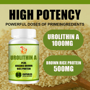 Cápsulas de Urolithin A OEM ODM con proteína de arroz integral orgánica en polvo, suplementos herbales para la salud y el bienestar, dieta saludable. - Product Image 5