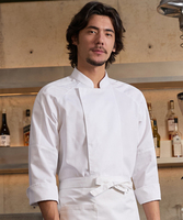 Veste de chef à manches courtes de style japonais moderne, revers retroussés, uniforme de chef T/C 80/20 respirant, cuisine, restaurant, unisexe