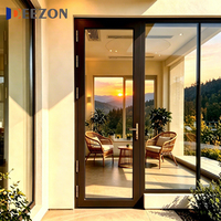 Puerta Batiente de Aluminio Certificada DEEZON AS2047, Doble Acristalamiento Templado, Insonorizada, Resistente a la Intemperie, con Rotura de Puente Térmico, Puertas Exteriores