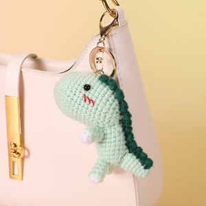 Lote de llaveros colgantes de muñecos de dinosaurio de ganchillo hechos a mano con hilo, <span class=keywords><strong>mini</strong></span>, bonitos, de amigurumi, con forma de animal de juguete - Product Image 3