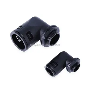 YY-PG7 PG9 PG11 PG13.5 black grey 90-degree Elbow union flexible hose 2 way pipe fitting RoHs CE