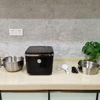 Cuiseur à riz électrique intelligent à induction IH 4L 1250W en acier et verre avec écran tactile, multifonction pour bouillie, soupe, yaourt, gâteau, avec minuterie et fonction maintien au chaud