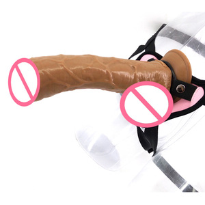 FAAK 23,5 cm * 5 cm Dildo réaliste en plastique épais <span class=keywords><strong>avec</strong></span> ceinture pour lesbiennes Strapon Dildo <span class=keywords><strong>Prépuce</strong></span> Glans Sex - Product Image 3