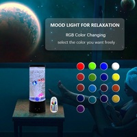 Offre Spéciale 11.5 ''USB veilleuse Leds coloré artificiel en plastique bulle poisson lampe Aquarium poisson lampes de Table nouveauté cadeau pour enfant
