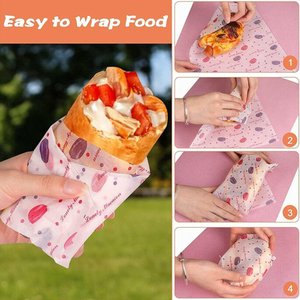 Factory Wholesale Custom Food Grade Printed Sandwich <b>Wrapping</b> <b>Paper</b> with Oil-Resistant Colorful Design and Personalized Branding - Product Image 6