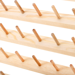 Treo tường mộc mạc chủ đề bằng gỗ 54 spool Rack gọn gàng có thể truy cập may <span class=keywords><strong>Organizer</strong></span> cho thêu Craft Nguồn cung cấp lưu trữ - Product Image 4