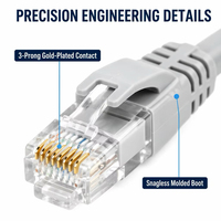 Cable de Red LAN Cat6 UTP FTP SFTP de 4 Pares, Resistente y Duradero, para Instalación de Redes en Edificios Inteligentes