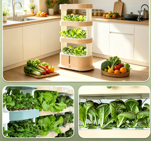 Système de culture hydroponique à 3 niveaux, jardin vertical <span class=keywords><strong>d</strong></span>'<span class=keywords><strong>intérieur</strong></span> avec éclairage LED pour herbes et légumes - Product Image 4