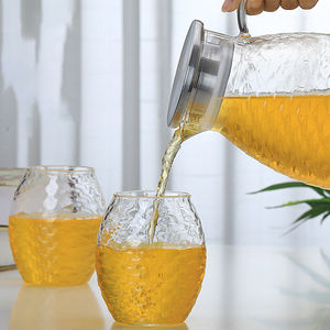 <span class=keywords><strong>Pichet</strong></span> à <span class=keywords><strong>eau</strong></span> <span class=keywords><strong>en</strong></span> verre borosilicaté haute température antidéflagrant avec poignée - Product Image 3