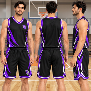 Nouvelle conception, uniforme de basket-ball pour hommes de haute qualité, tissu polyester respirant, pour adultes, nom/numéro/logo personnalisés - Product Image 6