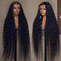 100% brésilien Remy cheveux humains avant de lacet perruque longue longueur sans colle dentelle bébé cheveux HD dentelle transparente pré plumée naturel