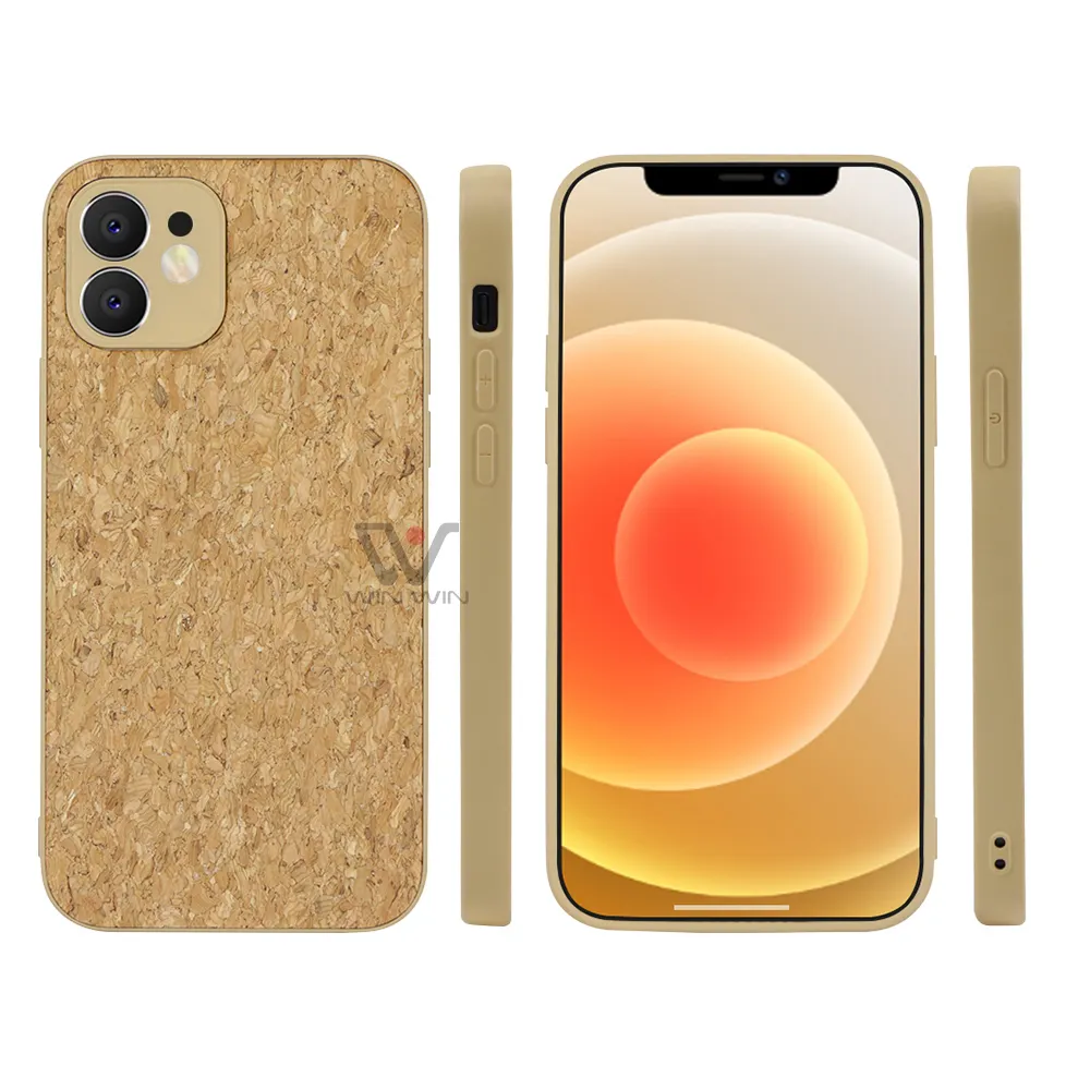 Luxury Quality Cork Wooden Phone Back Cover Protective Cases Personality 2023 Unique Phone Accessories