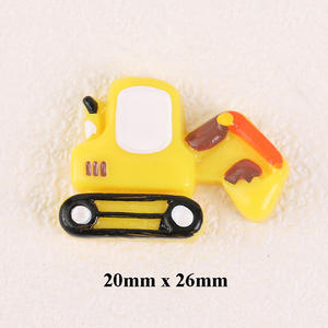 Gran oferta, herramienta de tráfico, tema, camión de bomberos, excavadora, <span class=keywords><strong>ambulancia</strong></span>, grúa, diseño, Parte posterior plana, cabujones de resina - Product Image 4