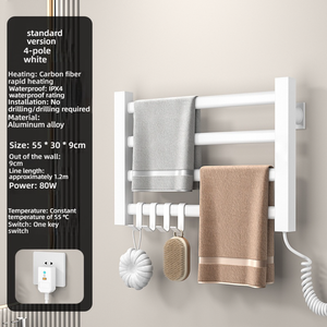 Sèche-serviettes électrique intelligent Wayon avec minuterie, chauffe-serviettes mural pour salle de bain, hôtel, maison - Product Image 6