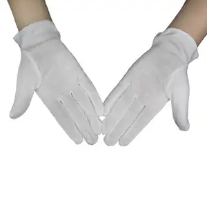 100% Katoenen Antislip Kant Open Manchet Hand Ceremoniële Parade Jurk Formele Bruiloft Zachte Comfortabele Handschoenen