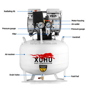 เครื่องอัดอากาศสำหรับทันตกรรม 220V 60Hz 600W/780W มอเตอร์แบบลูกสูบ ระบายความร้อนด้วยอากาศ เงียบพิเศษ - Product Image 6