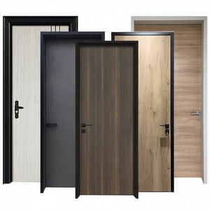 Puerta Interior <span class=keywords><strong>de</strong></span> Madera Hecha a Medida en Foshan con Marco Metálico, Puerta <span class=keywords><strong>de</strong></span> Madera <span class=keywords><strong>para</strong></span> Hotel con Marco Metálico, Puerta Interior <span class=keywords><strong>de</strong></span> Madera Ignífuga - Product Image 1