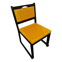 Silla de Comedor Moderna con Marco de Madera Negra, Tapizada en Tela, Apilable, para Sala de Estar u Oficina en Casa