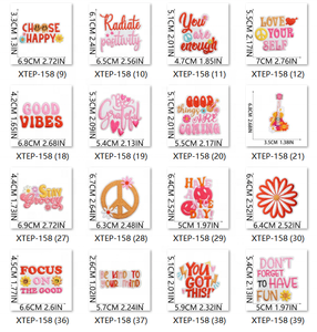 جديد بأحرف إيجابية تطريز الملابس بقع مخصصة جيدة المشاعر نوع يقول الحديد المطرزة على التصحيح للملابس أكياس القبعات - Product Image 3