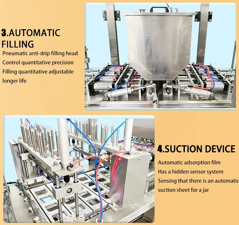 Máquina automática de enchimento e selagem de água para iogurte 8000 copo e máquina de enchimento de copos